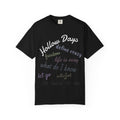 T-Shirt — 'Hollow Days' Script Word Cloud Graphic Tee