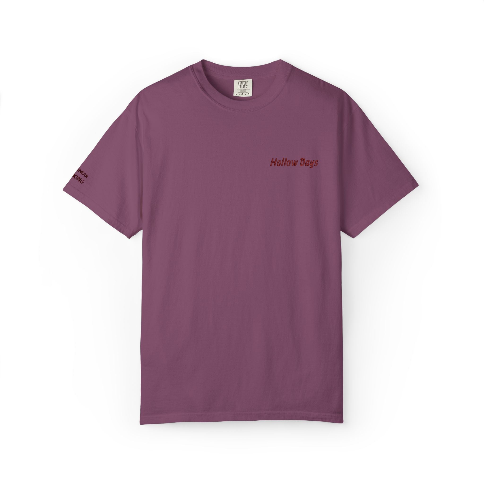 Graphic Tee — 'Hollow Days' Embroidered