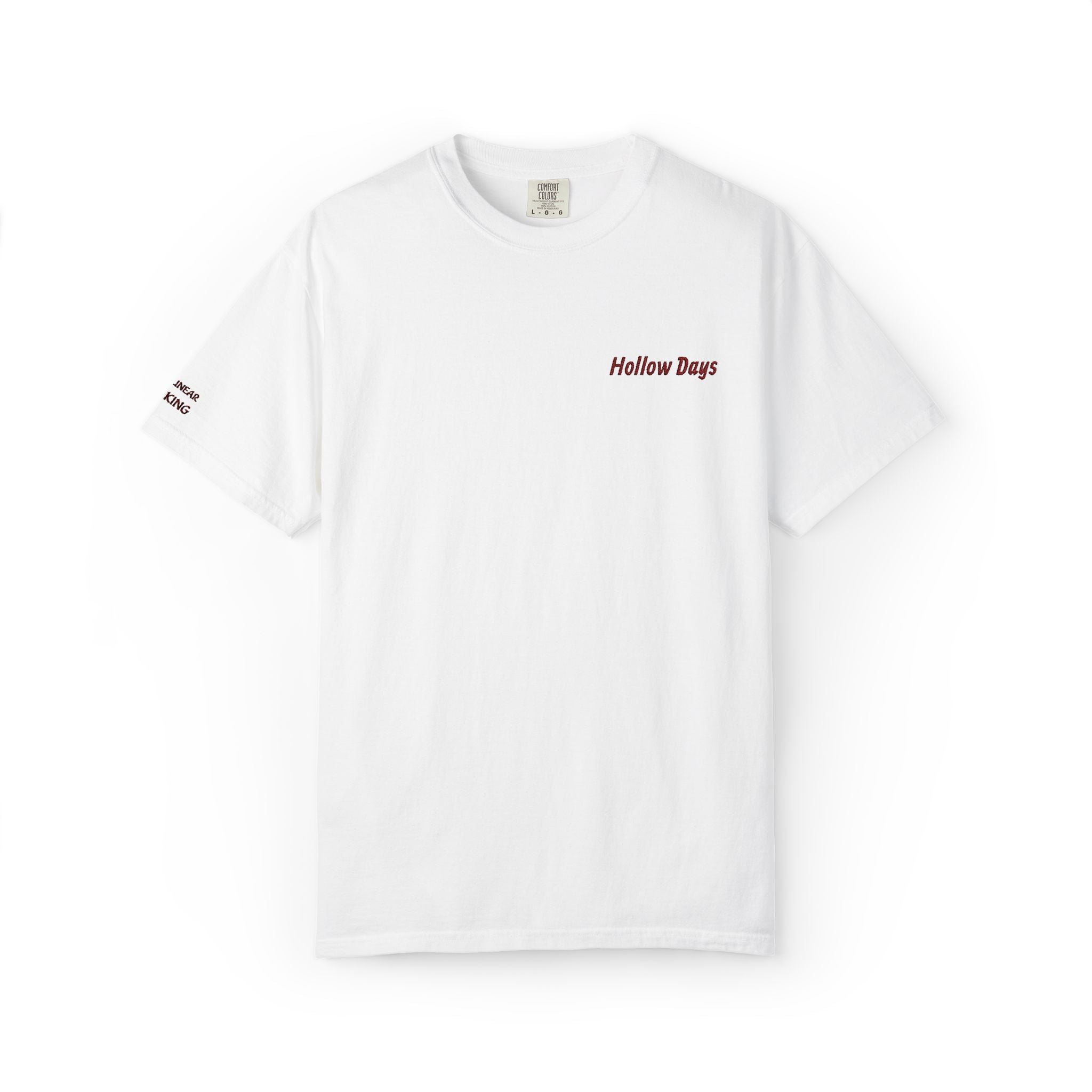Graphic Tee — 'Hollow Days' Embroidered