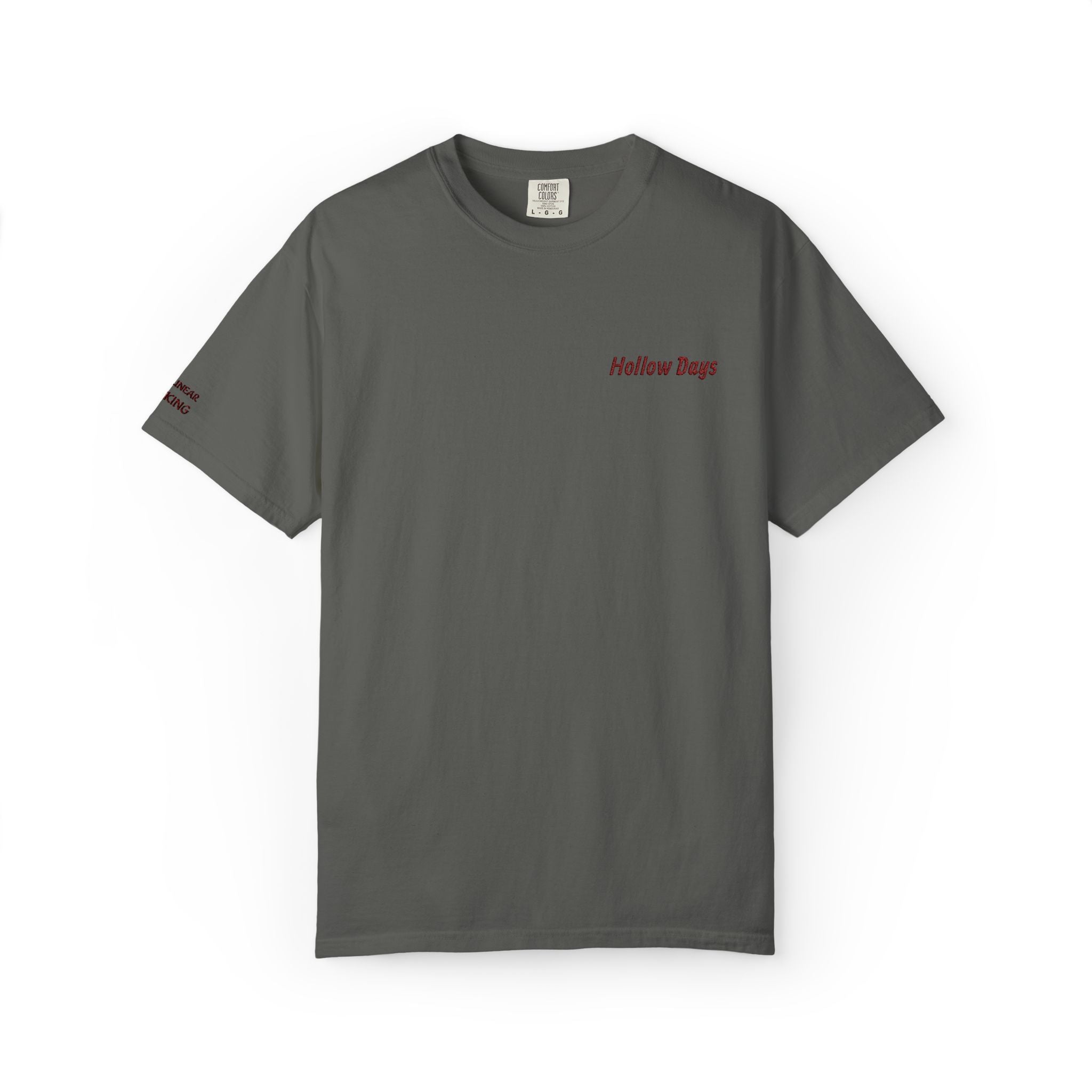 Graphic Tee — 'Hollow Days' Embroidered