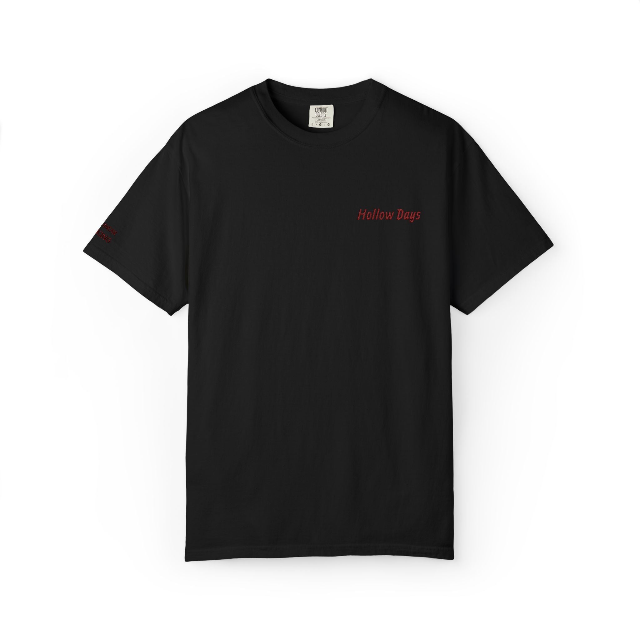 Graphic Tee — 'Hollow Days' Embroidered